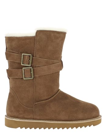 NICEBAY Skórzane kozaki zimowe "Mells Waterproof" w kolorze jasnobrązowym rozmiar: 39 kolor brown