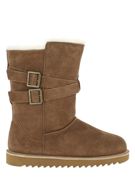 NICEBAY Skórzane kozaki zimowe "Mells Waterproof" w kolorze jasnobrązowym rozmiar: 41 kolor brown