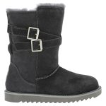 NICEBAY Skórzane kozaki zimowe "Mells Waterproof" w kolorze szarym rozmiar: 36 kolor gray