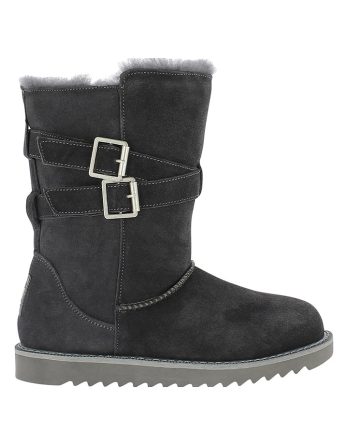 NICEBAY Skórzane kozaki zimowe "Mells Waterproof" w kolorze szarym rozmiar: 36 kolor gray