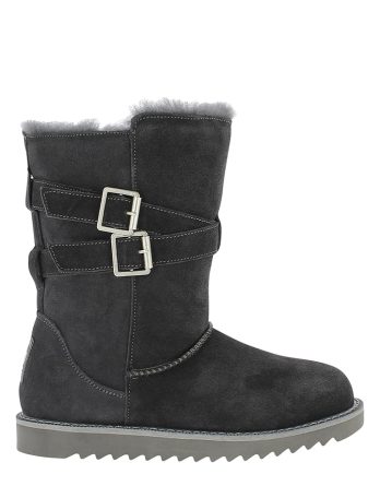 NICEBAY Skórzane kozaki zimowe "Mells Waterproof" w kolorze szarym rozmiar: 38 kolor gray