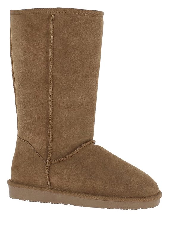 NICEBAY Skórzane kozaki zimowe "Wharfe" w kolorze jasnobrązowym rozmiar: 36 kolor brown