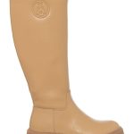 Patrizia Pepe Skórzane kozaki w kolorze beżowym rozmiar: 41 kolor beige