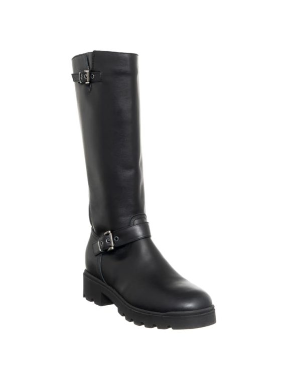 Patrizia Pepe Skórzane kozaki w kolorze czarnym rozmiar: 39 kolor black