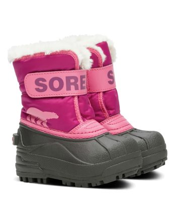Sorel Kozaki zimowe "Snow Commander" w kolorze antracytowo-różowym rozmiar: 23 kolor pink