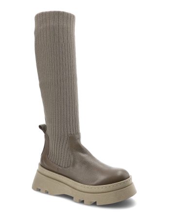 Szare Kozaki Artiker Damskie Wygodne Modne Buty kolor szary