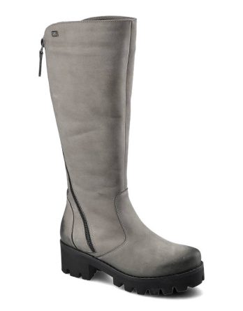 Szare Kozaki Simen Damskie Stylowe Buty Zimowe kolor szary