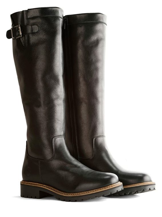TRAVELIN' Skórzane kozaki "Daneborg" w kolorze czarnym rozmiar: 38 kolor black