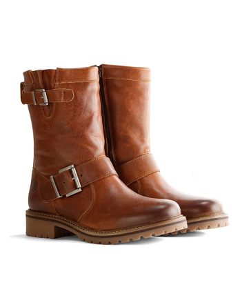 TRAVELIN' Skórzane kozaki "Silkeborg" w kolorze jasnobrązowym rozmiar: 37 kolor brown
