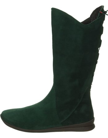 Think! Skórzane kozaki w kolorze zielonym rozmiar: 40 kolor green