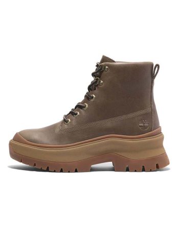 Timberland Skórzane kozaki zimowe "Roxie Lane" w kolorze ciemnobrązowym rozmiar: 39 kolor brown