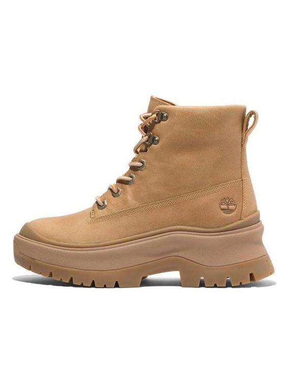 Timberland Skórzane kozaki zimowe "Roxie Lane" w kolorze jasnobrązowym rozmiar: 38