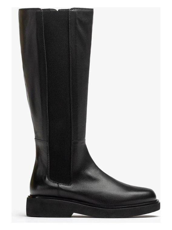 Unisa Skórzane kozaki w kolorze czarnym rozmiar: 35 kolor black