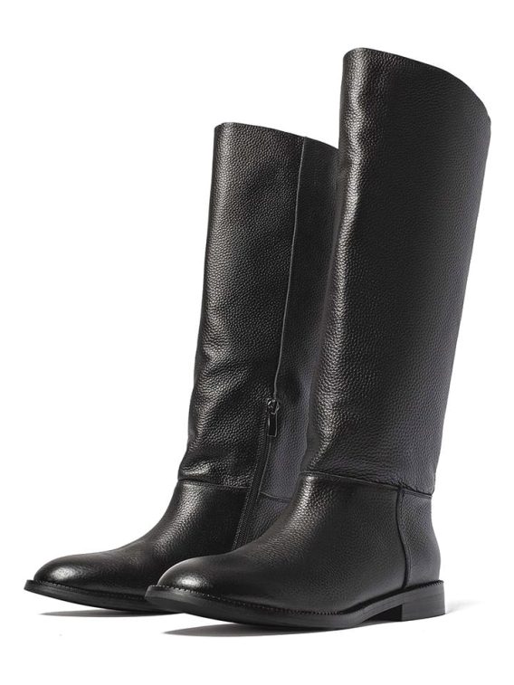 loft37 Skórzane kozaki "Simple" w kolorze czarnym rozmiar: 36 kolor black