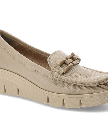 Beżowe Modne Półbuty Armodo Stylowe Obuwie Damskie kolor beżowy