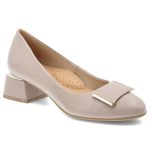 Beżowe Półbuty Armodo Eleganckie Obuwie Damskie kolor beżowy