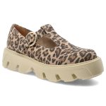 Beżowe Półbuty Armodo Eleganckie Obuwie Damskie Lampart kolor beżowy