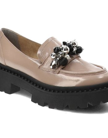 Beżowe Półbuty Armodo Modne Buty Damskie kolor beżowy