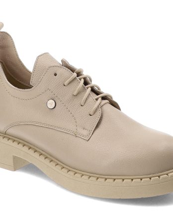 Beżowe Półbuty Armodo Modne Obuwie Damskie kolor beżowy