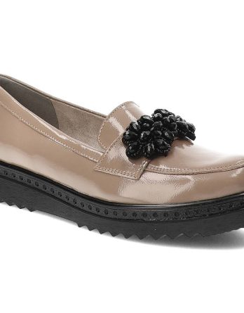 Beżowe Półbuty Armodo Skórzane Eleganckie Buty kolor beżowy