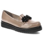 Beżowe Półbuty Armodo Skórzane Eleganckie Buty kolor beżowy