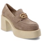 Beżowe Półbuty Armodo Stylowe Obuwie Damskie kolor beżowy