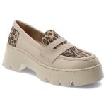 Beżowe Półbuty Armodo Stylowe Obuwie Damskie Ze Skóry Naturalnej kolor beżowy