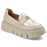 Beżowe Półbuty Armodo Stylowe Wsuwane Obuwie kolor beżowy