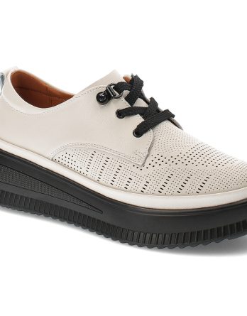 Beżowe Półbuty Artiker Stylowe Obuwie Damskie kolor beżowy