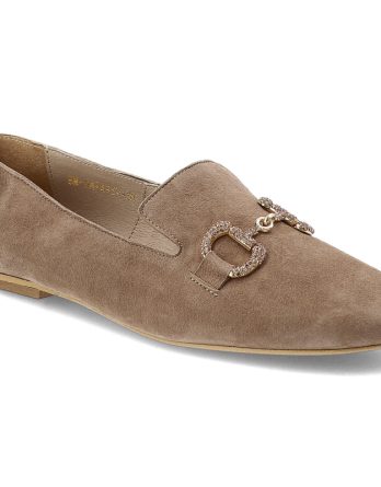 Beżowe Półbuty Karino Modne Obuwie Damskie kolor beżowy
