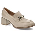 Beżowe Półbuty Lemar Wygodne Skórzane Buty kolor beżowy