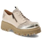 Beżowe Półbuty Maciejka Stylowe Obuwie Damskie kolor beżowy