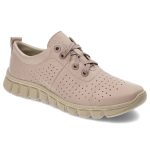 Beżowe Półbuty Pollonus Wygodne Skórzane Obuwie kolor beżowy