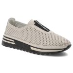 Beżowe Półbuty S.Barski Ażurowe Obuwie Damskie kolor beżowy