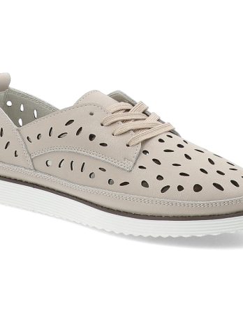 Beżowe Półbuty S.Barski Modne Obuwie Damskie kolor beżowy