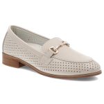 Beżowe Półbuty S.Barski Obuwie Damskie Na Obcasie kolor beżowy