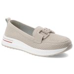 Beżowe Półbuty S.Barski Obuwie Damskie Ze Skóry Naturalnej kolor beżowy