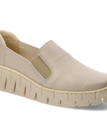 Beżowe Półbuty Wasak Wsuwane Wygodne Obuwie Damskie kolor beżowy