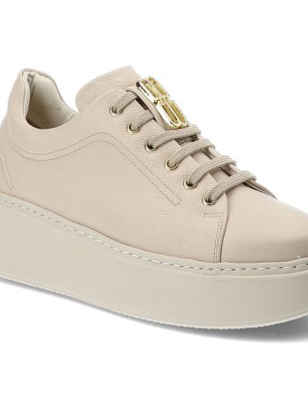 Beżowe Sneakersy Karino Modne Półbuty Damskie kolor beżowy