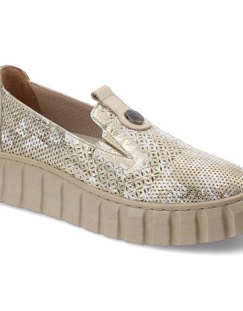 Beżowe Stylowe Półbuty Venezia Modne Mokasyny Damskie kolor beżowy