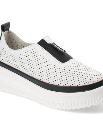 Białe Półbuty Artiker Modne Buty Damskie kolor biały