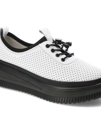 Białe Półbuty Artiker Modne Obuwie Damskie kolor biały