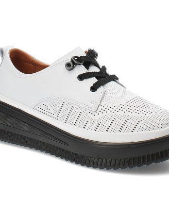 Białe Półbuty Artiker Modne Obuwie Damskie kolor biały