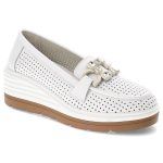 Białe Półbuty Artiker Stylowe Obuwie Damskie kolor biały