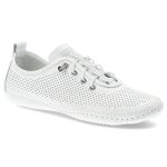 Białe Półbuty Artiker Stylowe Płaskie Obuwie Damskie kolor biały