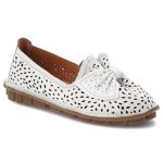 Białe Półbuty Artiker Wsuwane Obuwie Damskie kolor biały