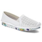 Białe Półbuty Artiker Wygodne Ażurowe Obuwie Damskie kolor biały