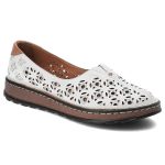 Białe Półbuty Artiker Wygodne Obuwie Damskie kolor biały