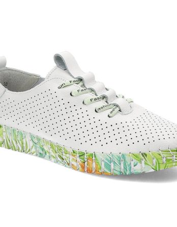 Białe Półbuty Artiker Wygodne Sneakersy Damskie kolor biały