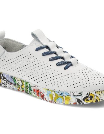 Białe Półbuty Artiker Wygodne Sneakersy Damskie kolor biały